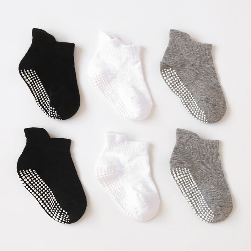 6 Pairs Cotton Anti-Slip Socks - Babylittlesafer