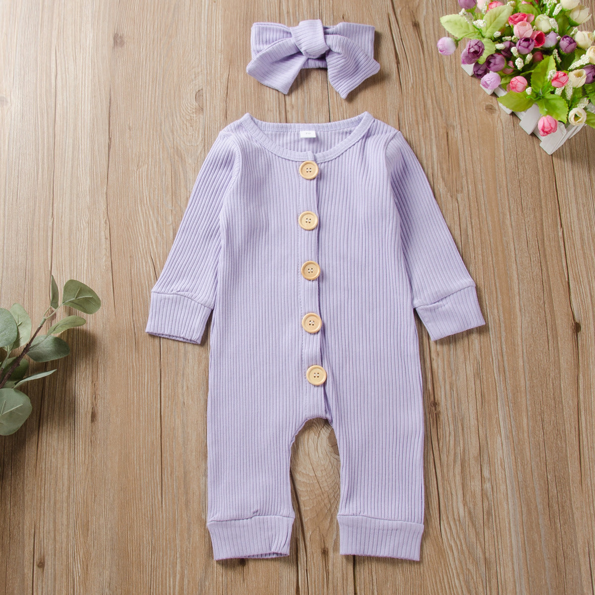 Molly Jumpsuit With Headband - Babylittlesafer